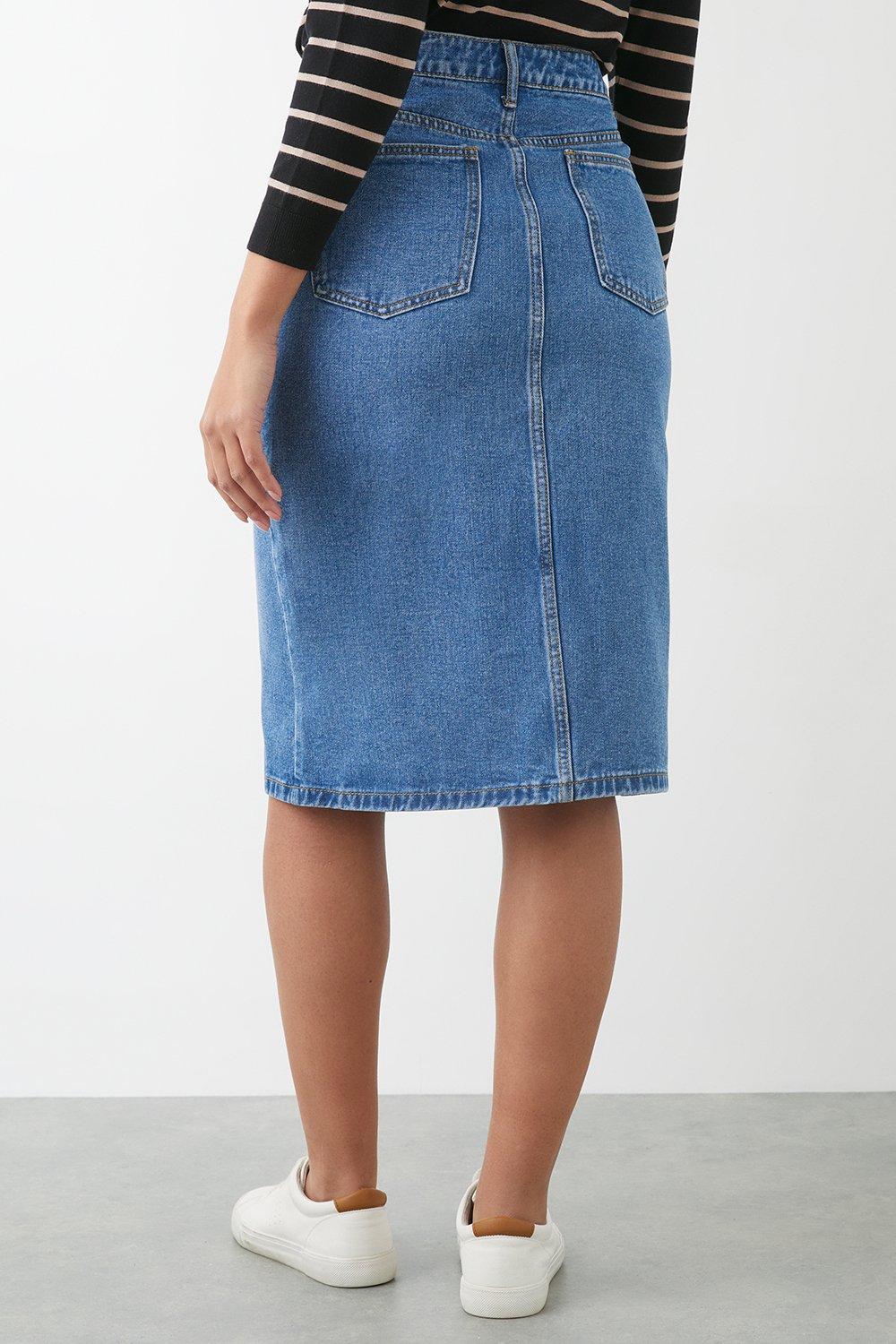 Denim Midi Skirt